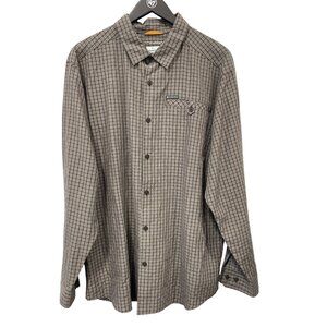 Columbia Shirt Size Large Omni Shade Long Sleeve Plaid Sun Protection Outerwear